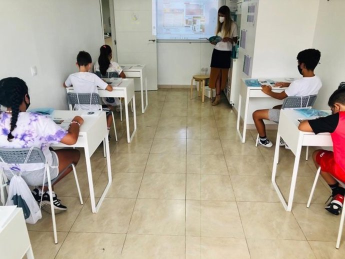 Imagen de archivo de una clase de una academia de idiomas.