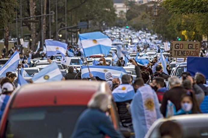 Protestas contra el Gobierno de Alberto Fernández en Buenos Aires.