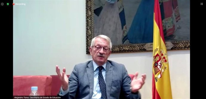El secretario de Estado de Educación, Alejandro Tiana, inaugura vía online VIMETexpo (Virtual International Meeting of Education and Technology), congreso internacional de tecnología educativa organizado por Siena Educación y Fundación Diálogos