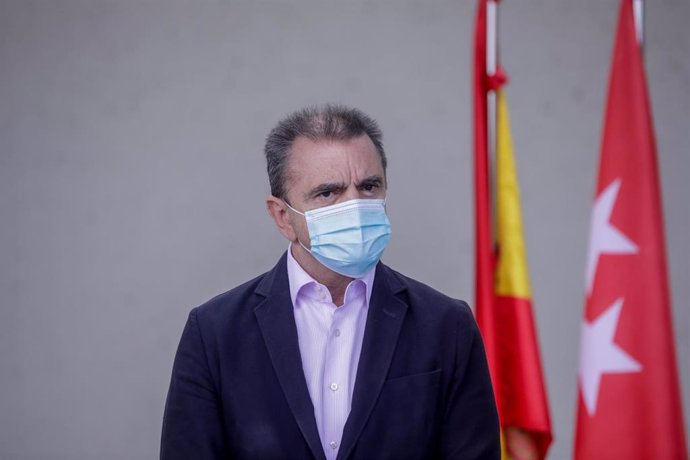 El delegado del Gobierno en Madrid, José Manuel Franco, durante la rueda de prensa posterior a la reunión de coordinación en el ámbito del PLATERCAM, en Pozuelo de Alarcón, Madrid, (España), a 20 de septiembre de 2020. El encuentro está centrado en la a