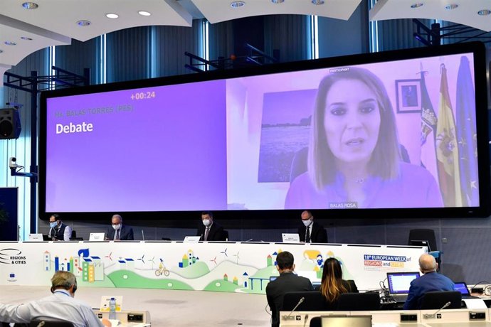 La directora general de Acción Exterior, Rosa Balas, en el CdR