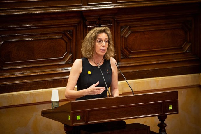 L'exconsellera d'Empresa i Coneixement de la Generalitat, ngels Chacón, en una sessió plenria al Parlament. Barcelona, Catalunya (Espanya), 1 de juliol del 2020.