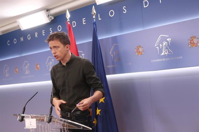 El portavoz de Más País-Equo en el Congreso, Íñigo Errejón, interviene en la rueda de prensa celebrada con motivo de la junta de portavoces en el Congreso de los Diputados, en Madrid, (España), a 29 de septiembre de 2020.