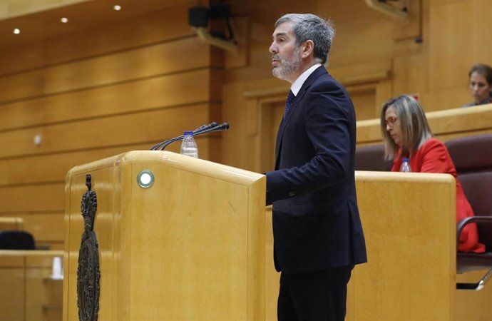 El senador de Coalición Canaria Fernando Clavijo interviene en el Senado 