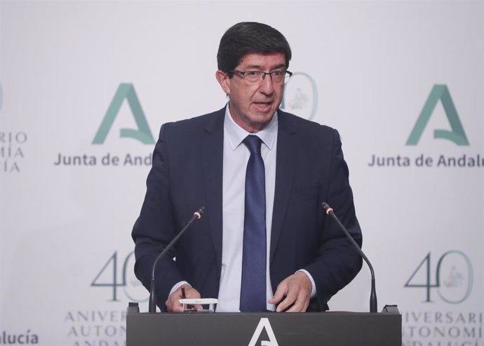 El vicepresidente de la Junta de Andalucía, Juan Marín, este martes
