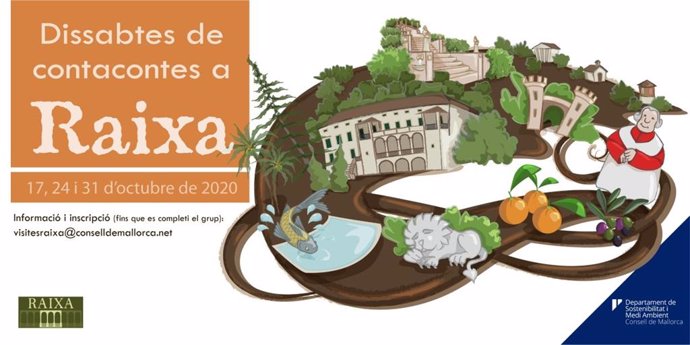 Cartel de la celebración 'Sábados de cuentacuentos en Raixa'.