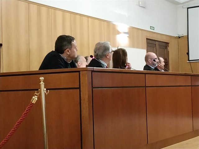 El exalcalde y otros tres concejales, durante el juicio en la Audiencia de Valladolid.
