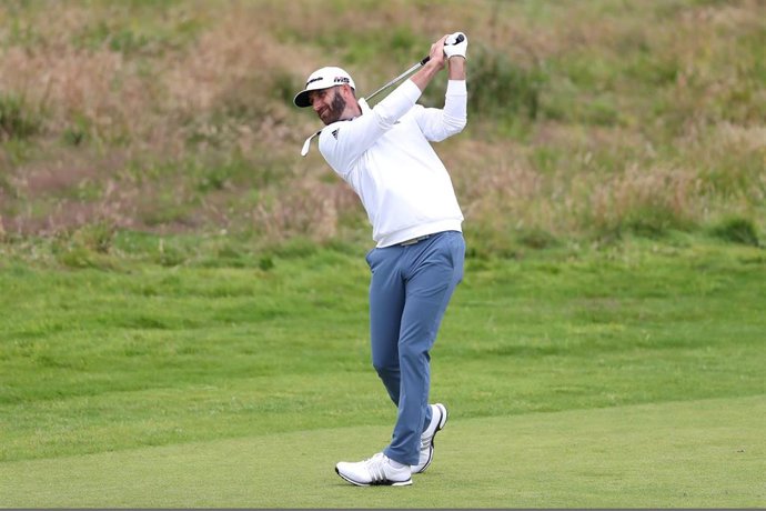 Dustin Johnson durante el Abierto Británico 2019