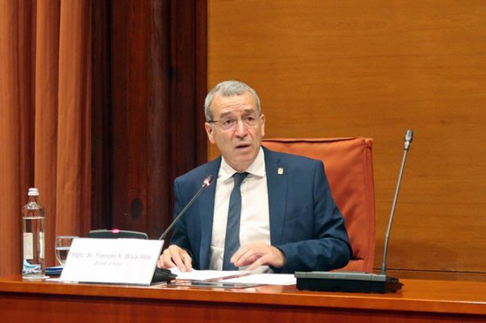 El síndic dAran, Francesc Xavier Boya, durant la compareixena al Parlament. Imatge del 14 d'octubre de 2020. (Horitzontal)