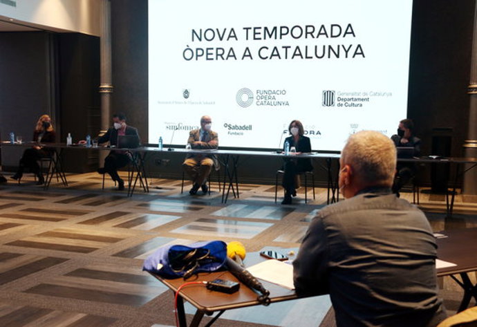 Roda de premsa de presentació de la nova temporada d'pera Catalunya, aquest dimecres 14 d'octubre de 2020 (HORITZONTAL)