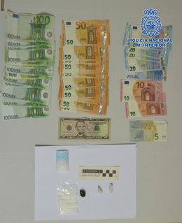 Droga y dinero intervenidos