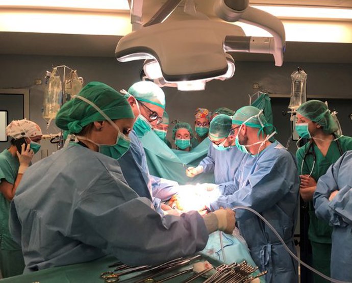 Imatge d'una extracció multiorgnica d'un pacient de l'Hospital Arnau de Vilanova de Lleida que va donar els rgans. (Horitzontal)