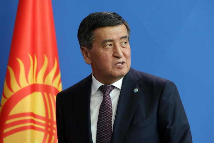 El president del Kirguizistan, Sooronbai Jeenbekov, a Berlín.