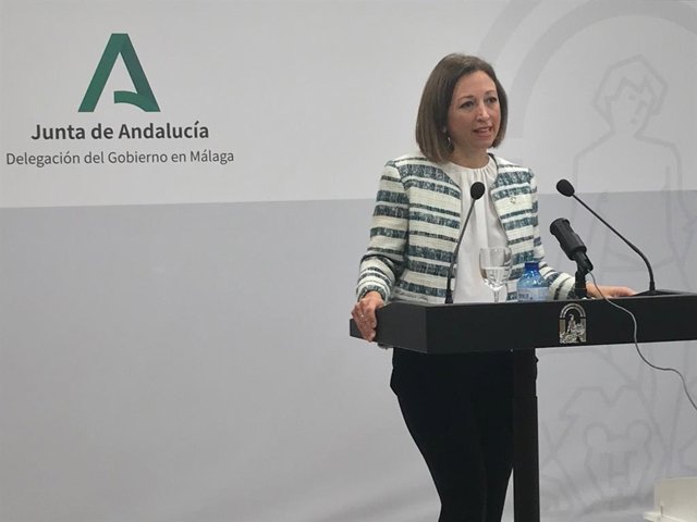 Patricia Navarro, delegada del Gobierno andaluz en Málaga, en rueda de prensa