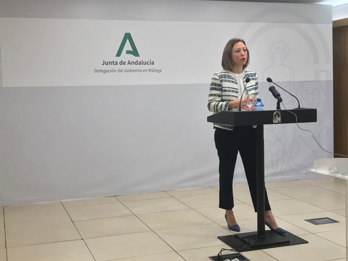 Patricia Navarro, delegada del Gobierno andaluz en Málaga, en rueda de prensa
