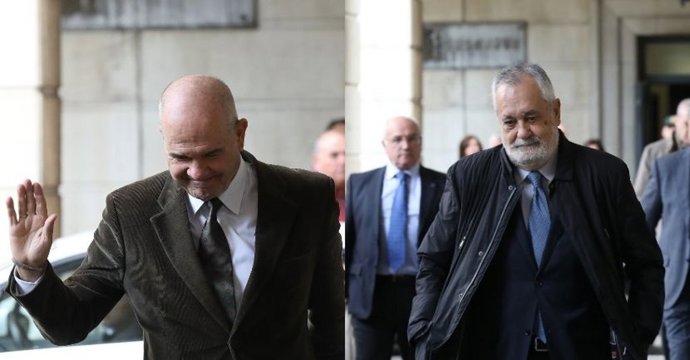 Los expresidentes de la Junta de Andalucía Manuel Chaves y José Antonio Griñán 