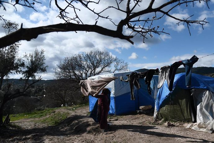 Campo de refugiados de Vial, en la isla griega de Quíos
