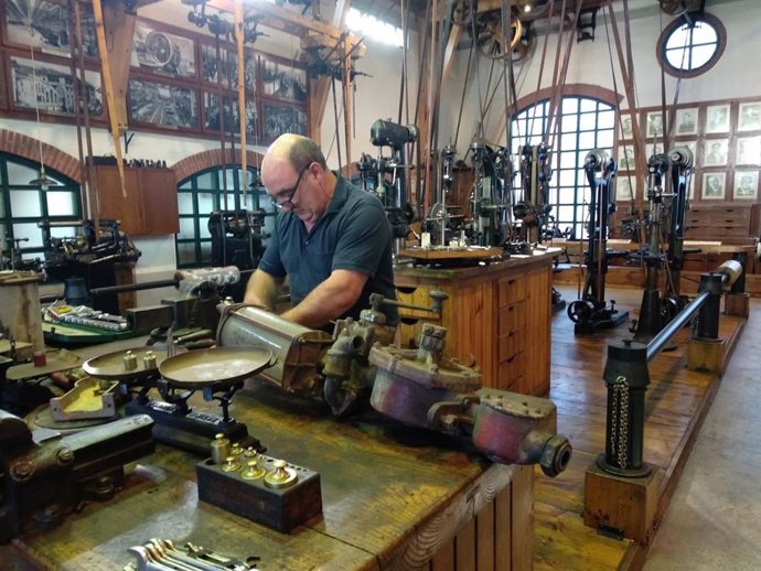 Taller del Museo vasco del ferrocarril en Azpeitia