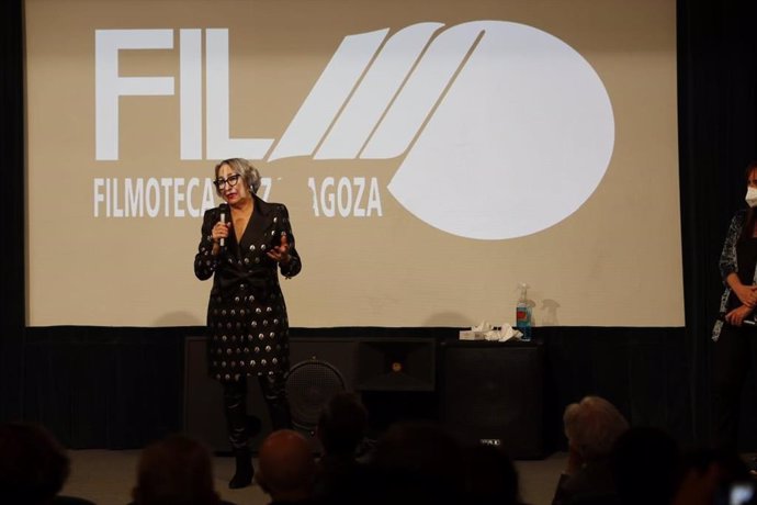 La actriz Luisa Gavasa en el homenaje en la Filmoteca de Zaragoza
