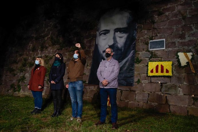 Representants d'ERC en el 80 homenatge a l'expresident Lluís Companys