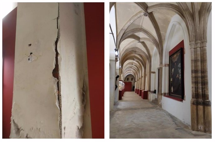 El Ayuntamiento de Calatayud intervendrá en los revocos del claustro de Santa María.