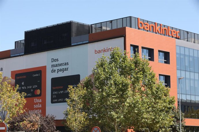 Fachada de la empresa Bankinter ubicada en Madrid, (España).
