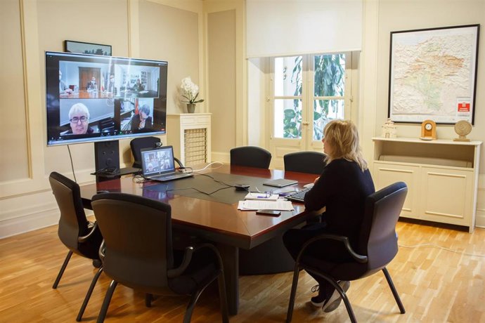 La consejera de Relaciones Ciudadanas, Ana Ollo, se reúne de manera telemática con el secretario de Estado de Memoria Democrática, Fernando Martínez López