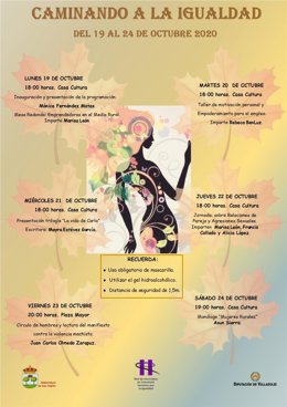 Cartel con el programa de actos de la Semana de la Mujer Rural.