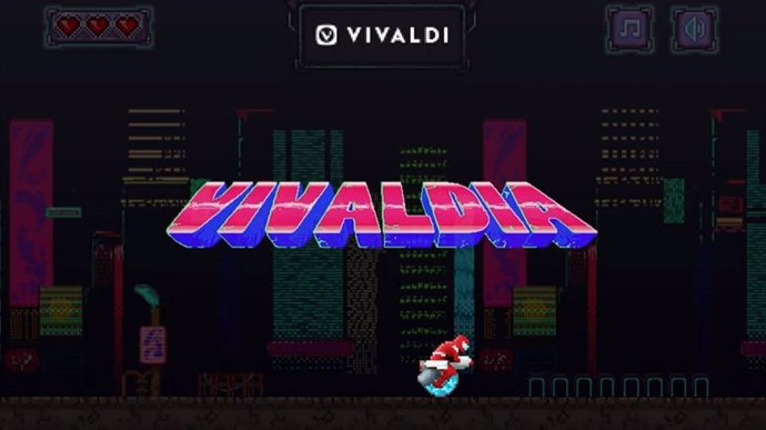 El navegador Vivaldi integra un juego arcade para competir con el dinosaurio de 