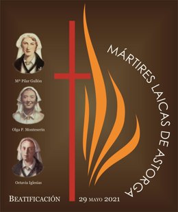 Cartel de la Beatificación de las tres enfermeras mártires de Astorga.