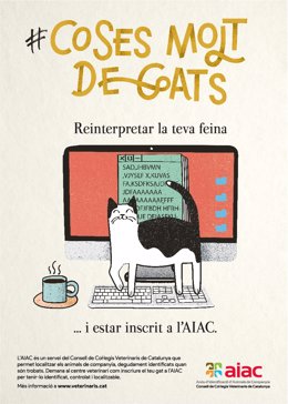 Camapaña de concienciación de inscripción de animales en el registro a través de chip en Catalunya 'Cosas muy de gatos'