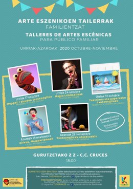 Cartel de los talleres de artes escénicas en Barakaldo