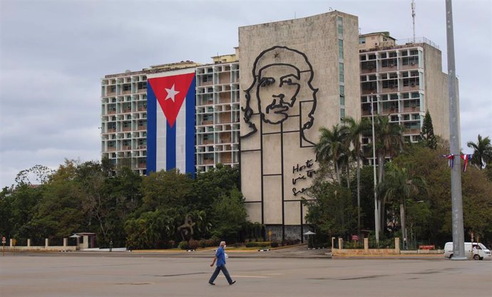 Plaza de la Revolución de La Habana durante la pandemia de coronavirus