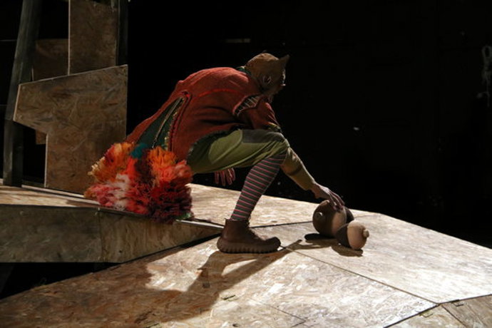 Un instant de l'assaig de l'espectacle 'La faula de l'esquirol' de La Baldufa. Imatge publicada el 16 d'octubre de 2020. (Horitzontal)