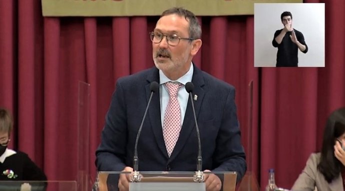 El portavoz del PR+, Rubén Antoñanzas, en su intervención en el Debate sobre el Estado de la Ciudad