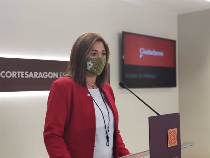La portavoz de Ciudadanos (Cs) en materia sanitaria en las Cortes de Aragón, Susana Gaspar.