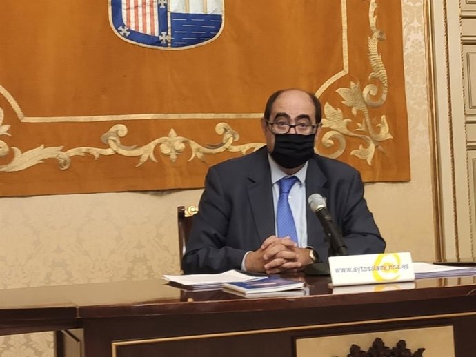 Fernando Rodríguez en la presentación del proyecto de ordenanzas fiscales para 2021.