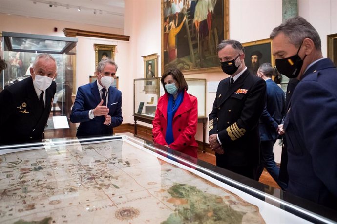 La ministra de Defensa, Margarita Robles, en la reinauguración del Museo Naval