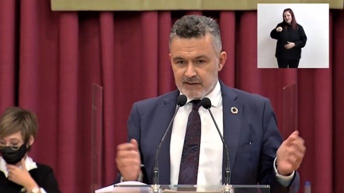 El portavoz del PP en el Ayuntamiento de Logroño Conrado Escobar, interviene en el Debate sobre el Estado de la Ciudad 2020.