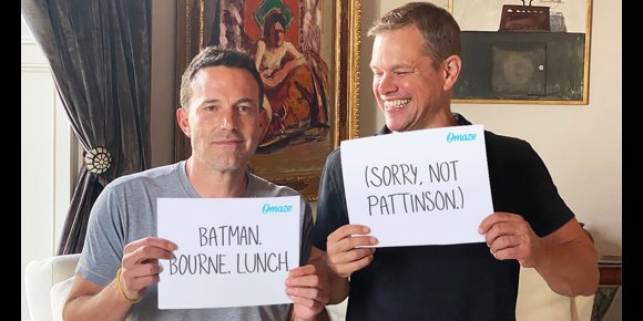7. Matt Damon se ríe de Ben Affleck por perder el papel de Batman ante Robert Pattinson