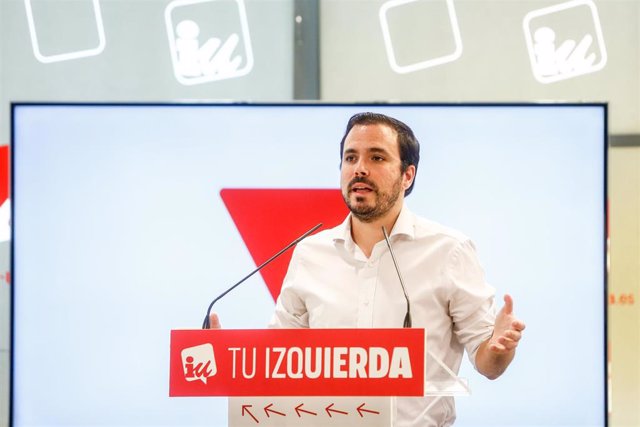 Imagen del coordinador federal de Izquierda Unida (IU), Alberto Garzón.