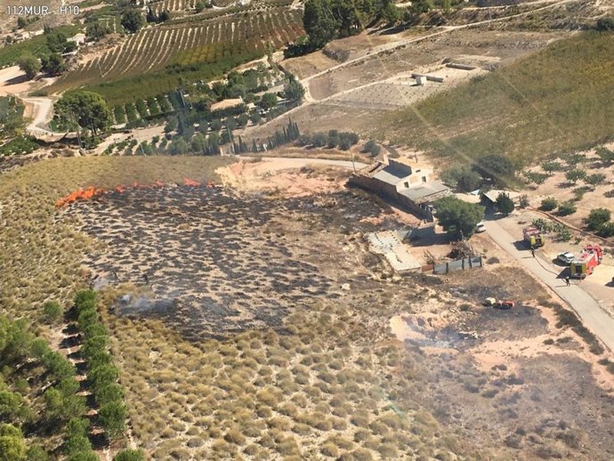 Bomberos Dan Por Extinguido El Incendio Declarado En El Paraje Herrero, En El Niño De Mula (Mula)
