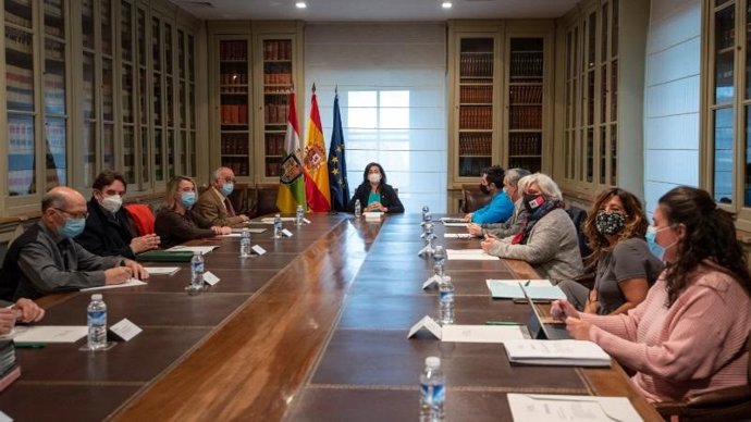 Andreu con el Patronato de la Fundación San Millán de la Cogolla