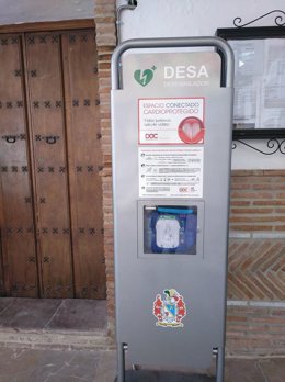 Imagen de archivo de un desfibrilador en el municipio Jimera de Líbar (Málaga).
