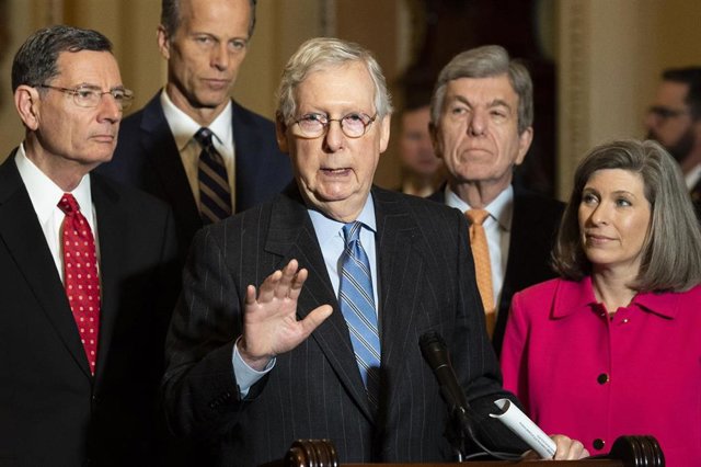 El líder de la mayoría republicana en el Senado de Estados Unidos, Mitch McConnell. 