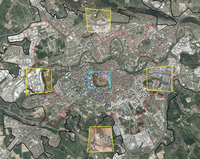 Imagen de las zonas obtenidas desde un disparo de las 5 cámaras por la tecnología CityMapperll