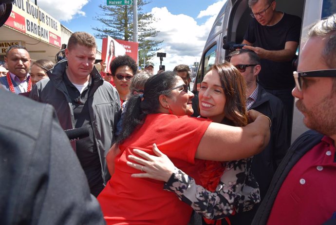 Prime Minister Jacinda Ardern meets locals at Southmall in Manurewa, South Auckl