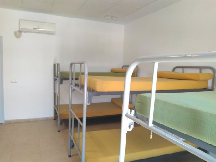 Literas en el albergue para temporeros de la aceituna de Úbeda/Archivo