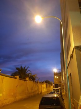 Luminaria en la calle de Son Busquets.