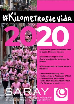 Cartel de la campaña #kilometrosdevida de Saray